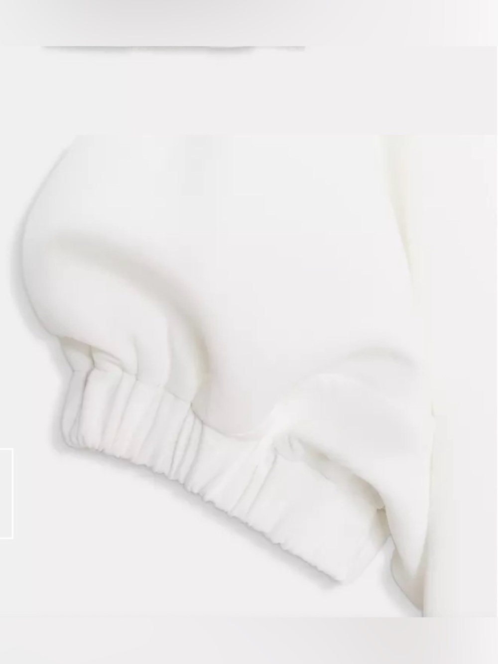 Zara Balloon Sleeve Solid White Mido Dress NWT - Picture 6 of 7